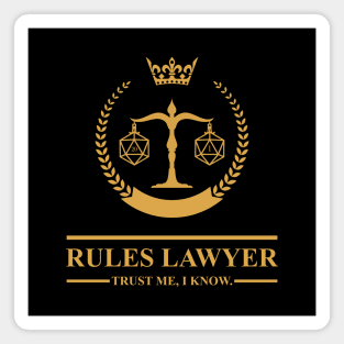 Rules Lawyer Emblem Tabletop RPG Magnet